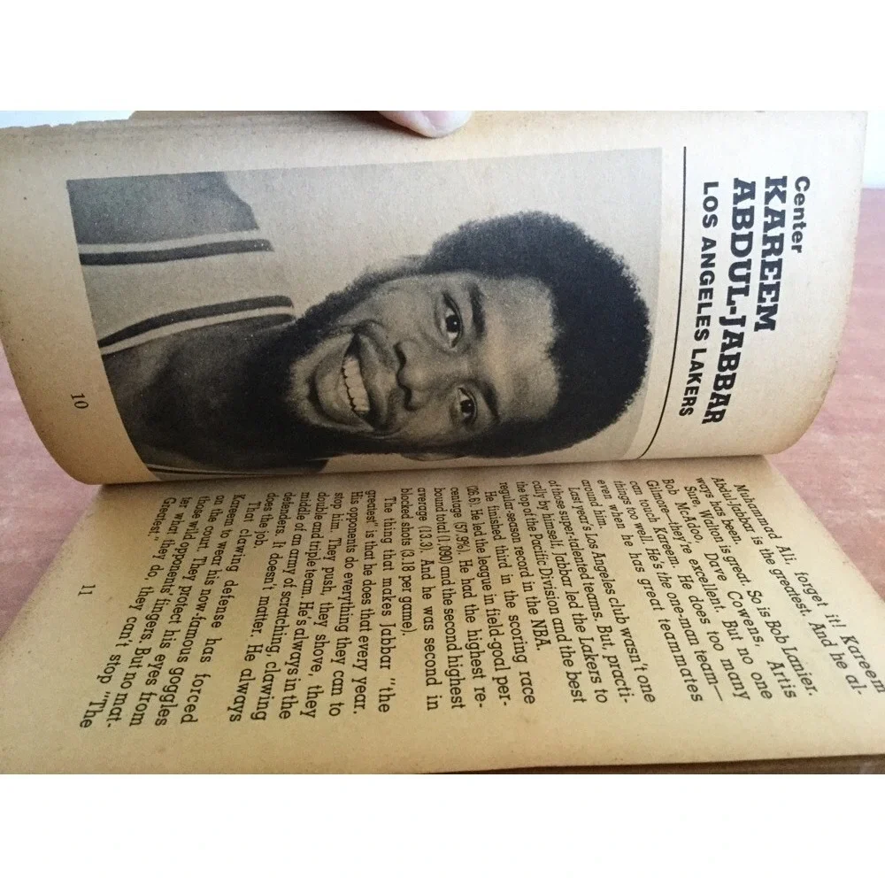 Bruce Weber‎ All Pro Basketball Stars Book Kareem Abdul-Jabbar NBA 1978 Vintage